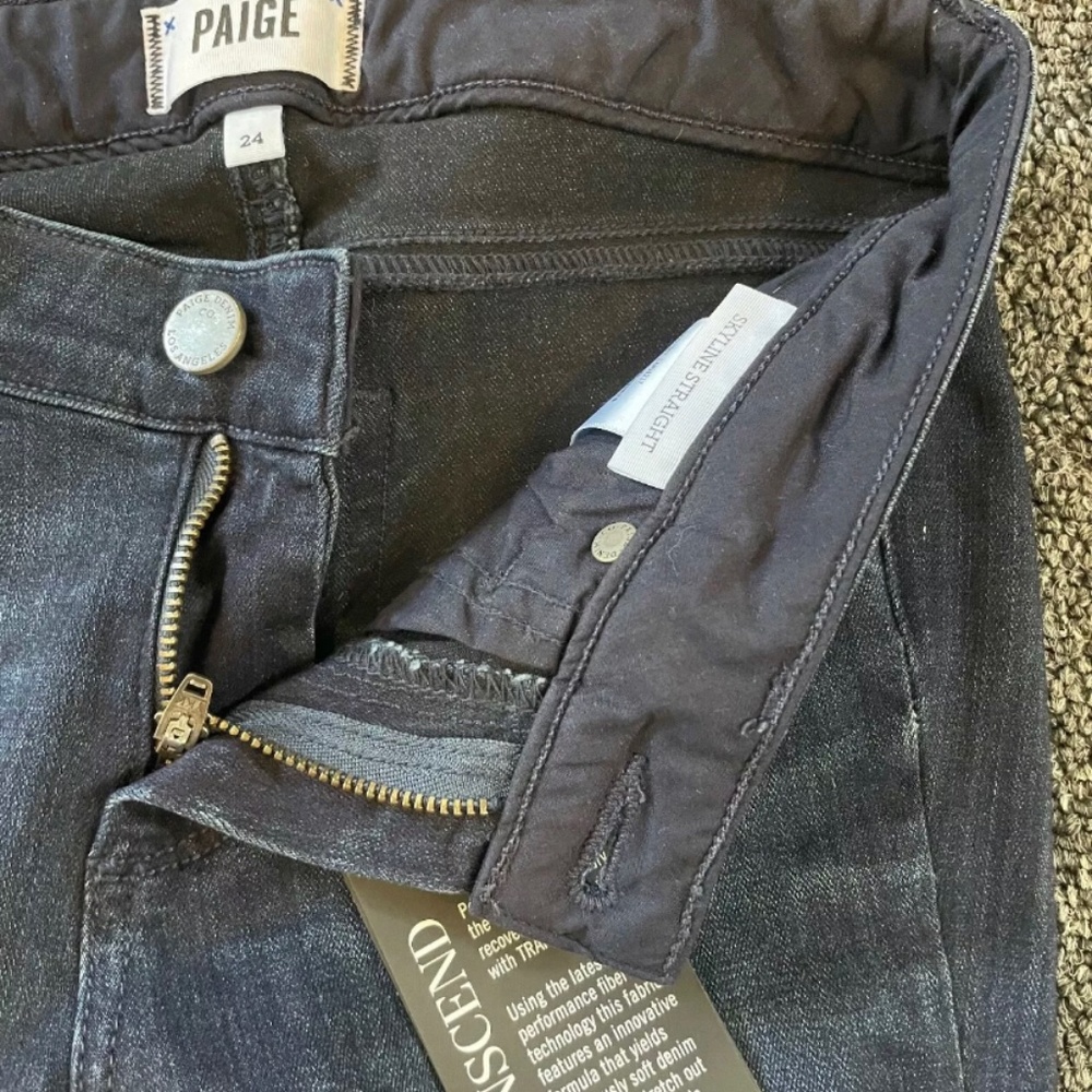 Paige Skyline Straight Women's Jeans Midlake Mid Rise Size 24 NWT